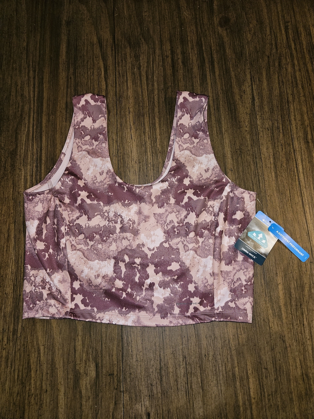 Columbia Pink and Mauve Patterned Crop Top
